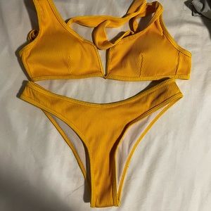 Vibrant yellow bikini